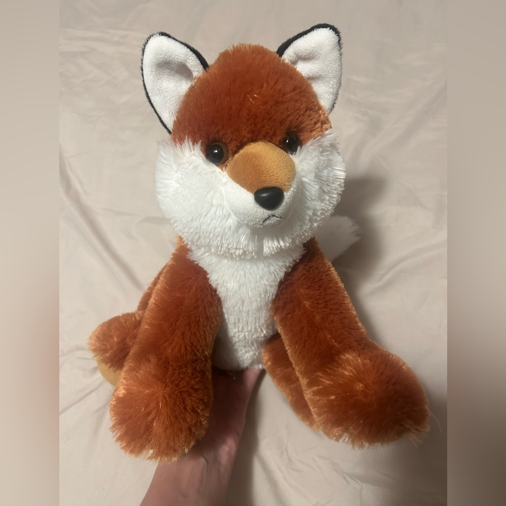 Plush Fox Stuffed Animal - Brown and White Soft Toy